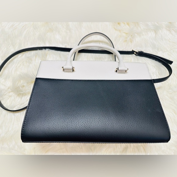 Kate Spade Two-Tone Black and Cream Cedar Street Maise Satchel - Picture 6 of 11